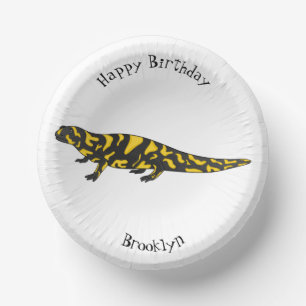 Tiger-Salamander-Cartoon Pappteller