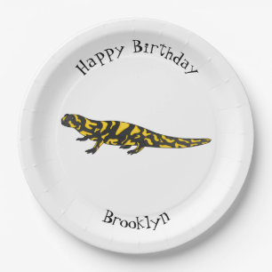 Tiger-Salamander-Cartoon Pappteller