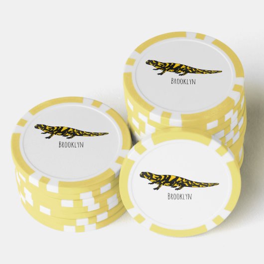 Tiger-Salamander-Cartoon Pokerchips (Stapel)