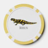 Tiger-Salamander-Cartoon Pokerchips (Rückseite)