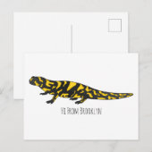 Tiger-Salamander-Cartoon Postkarte (Vorne/Hinten)