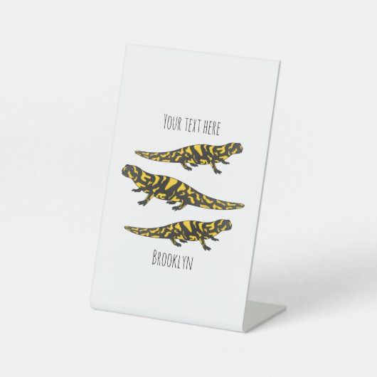 Tiger-Salamander-Cartoon Sockelschild (Vorderseite)