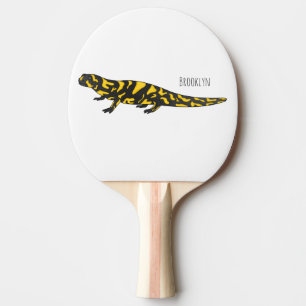 Tiger-Salamander-Cartoon Tischtennis Schläger
