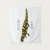 Tiger-Salamander-Cartoon Wandteppich (Vorderseite)