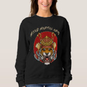 Tiger Samurai Head MIXED MARTIAL ARTS Cage Fighter Sweatshirt (Vorderseite)