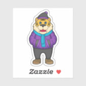 Tiger Scarf Beanie Aufkleber (Blatt)