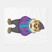 Tiger Scarf Beanie Fleecedecke (Vorderseite (Horizontal))