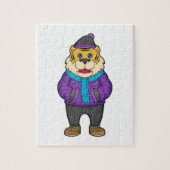 Tiger Scarf Beanie Puzzle (Vertikal)