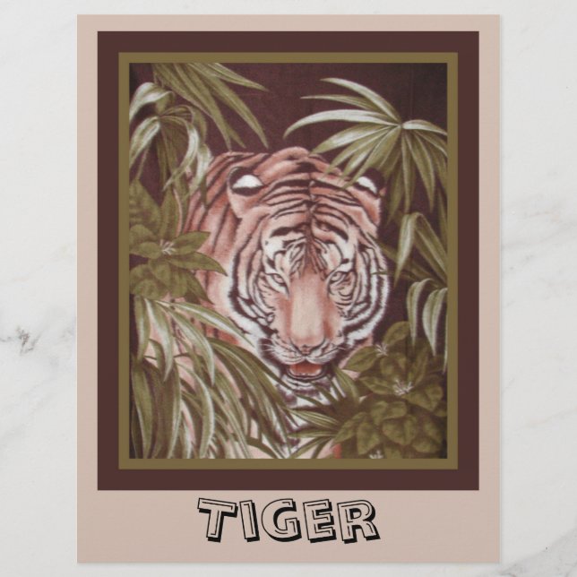 Tiger-Schabblonenpapier (Vorderseite)