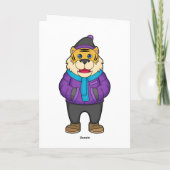 Tiger Schal Mütze Karte (Rückseite)