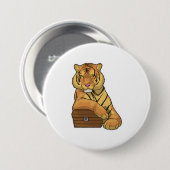 Tiger Schatztruhe Button (Vorne & Hinten)