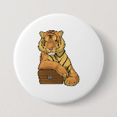 Tiger Schatztruhe Button (Vorderseite)