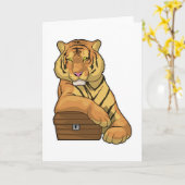 Tiger Schatztruhe Karte (Gelbe Blume)