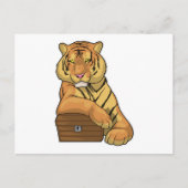 Tiger Schatztruhe Postkarte (Vorderseite)