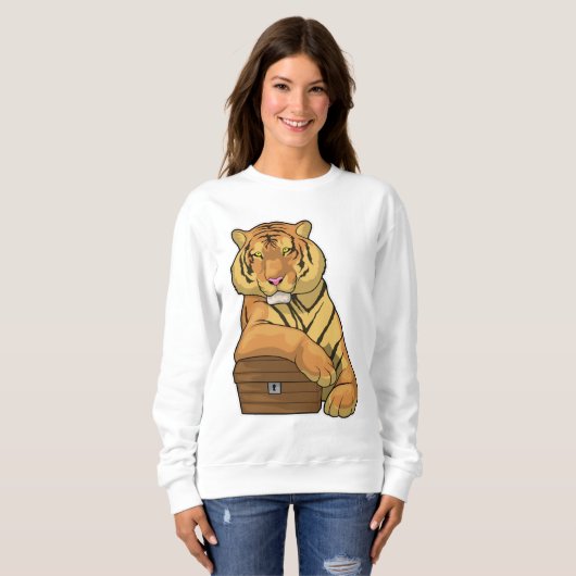 Tiger Schatztruhe Sweatshirt (Vorne ganz)