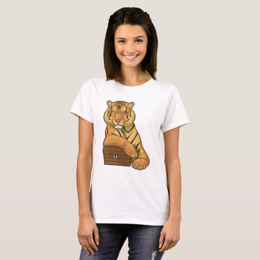 Tiger Schatztruhe T-Shirt (Vorne ganz)
