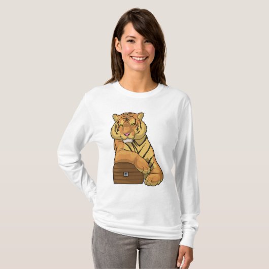 Tiger Schatztruhe T-Shirt (Vorne ganz)