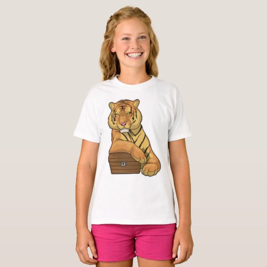 Tiger Schatztruhe T-Shirt (Vorne ganz)