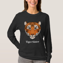 Tiger-Scheitel Einfach langer Ärmel T-Shirt