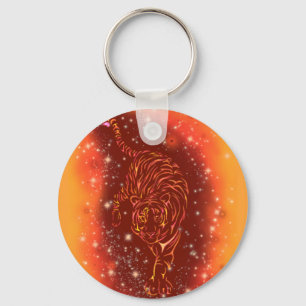Tiger-Schlüsselanhänger in der Galaxy Starry Night Schlüsselanhänger