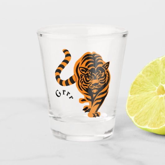 Tiger Schnapsglas (Vorderseite)