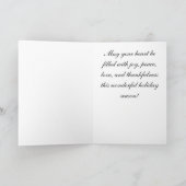 Tiger-"Schnee-Engels-" Feiertags-Karte Feiertagskarte (Innenseite)