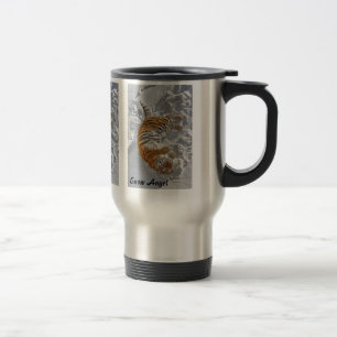 Tiger-"Schnee-Engels-" Reise-Tasse Reisebecher