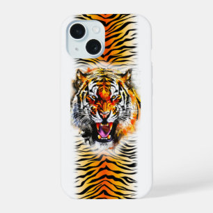 Tiger Schnürsenkel und Streifen schönes Bild iPhone 15 Hülle