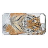 Tiger-Schönheit im Schnee Case-Mate iPhone Hülle (Rückseite (Horizontal))