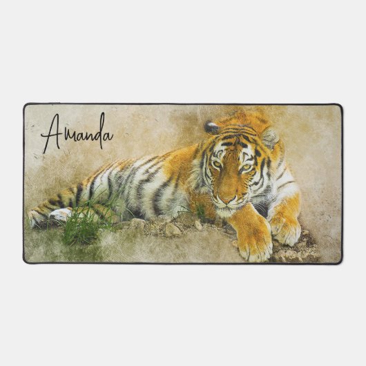 Tiger Schreibtischunterlage (Vorderseite)
