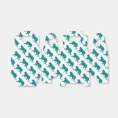 Tiger Schwarz und Aquamarine Silhouetten Geschenkschachtel (Ungefaltet)