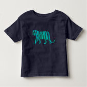 Tiger Schwarz und Aquamarine Silhouetten Shirts (Vorderseite)