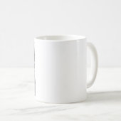 Tiger Schwarz und Weiß Kaffeetasse (VorderseiteRechts)