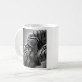 Tiger Schwarz und Weiß Kaffeetasse (Vorderseite Links)