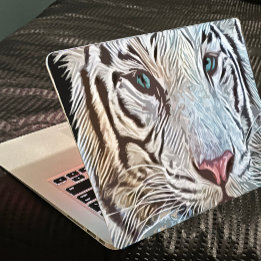Tiger Schwarz und Weiß Moderne Laptop-Aufkleber Aufkleber