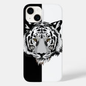 Tiger Schwarz-weiß Case-Mate iPhone Hülle (Rückseite)