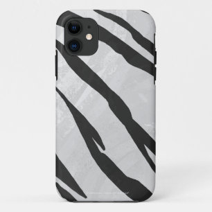 Tiger Schwarz-Weiß-Druck iPhone 11 Hülle