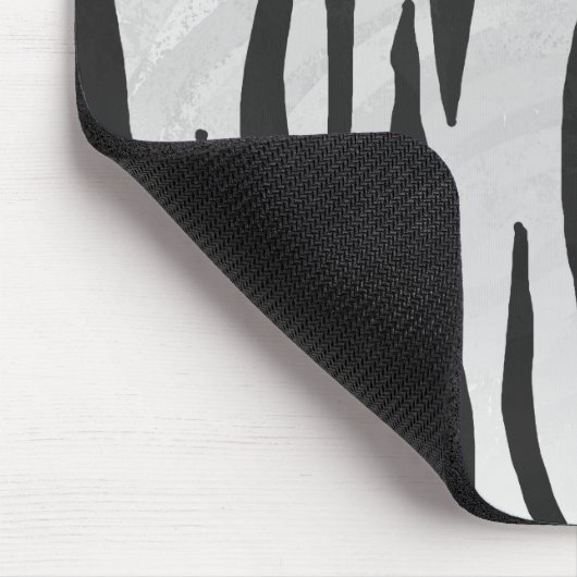 Tiger-Schwarz-Weiß-Druck Mousepad (Ecke)