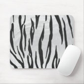 Tiger-Schwarz-Weiß-Druck Mousepad (Mit Mouse)