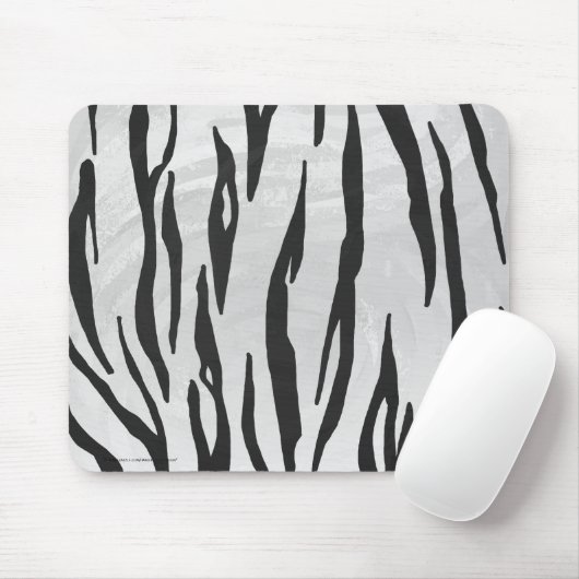 Tiger-Schwarz-Weiß-Druck Mousepad (Mit Mouse)