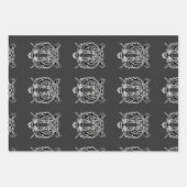 Tiger Schwarz-Weiß-T - Shirt Hoodie Geschenkpapier Set (Vorderseite 2)