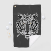 Tiger Schwarz-Weiß-T - Shirt Hoodie Golfhandtuch (Insitu)
