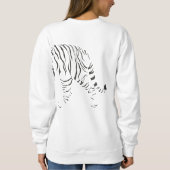 Tiger Schwarz-Weiß-Umhüllung Sweatshirt (Rückseite)