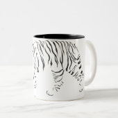 Tiger schwarz-weiß zweifarbige tasse (VorderseiteRechts)