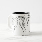 Tiger schwarz-weiß zweifarbige tasse (Vorderseite Links)