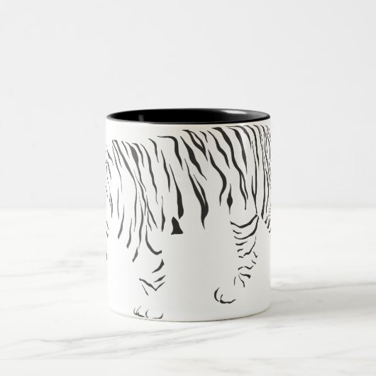 Tiger schwarz-weiß zweifarbige tasse (Mittel)