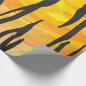 Tiger-schwarzer und orange Druck Geschenkpapier (Ecke)
