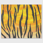 Tiger-schwarzer und orange Druck Geschenkpapier (Flach)