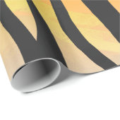 Tiger-schwarzer und orange Druck Geschenkpapier (Rolleneckpunkt)