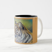 Tiger-Schwarzes 11 Unze Zwei-Ton Tasse (VorderseiteRechts)